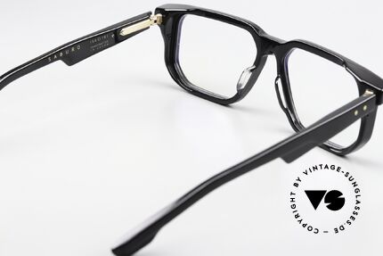 Jacques Marie Mage Saburo Designerbrille Eckig Schwarz, stilvoller und besser geht's nicht (Nr. 229 von nur 500), Passend für Herren