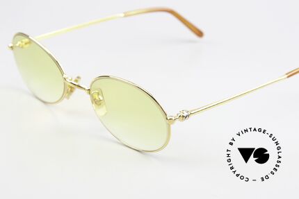 Cartier Saturne - L Ovale 90er Luxus Sonnenbrille, leichter Rahmen (angenehm zu tragen); Large Gr. 53°21, Passend für Herren und Damen