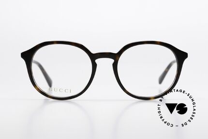 Gucci GG1004O Elegante Pantobrille Unisex, edle Azetat-Brille in braun-schildpatt, unisex, Passend für Herren und Damen