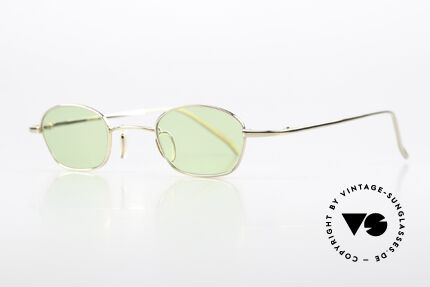 Christian Roth 14007 Pure Titanium Made in Japan, 22kt GP vergoldeter Rahmen mit hellgrünen Gläsern, Passend für Herren und Damen