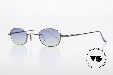 Christian Roth 14007 Pure Titanium Sonnenbrille, gunmetal Rahmen mit blauen Gläsern; unisex Modell, Passend für Herren und Damen
