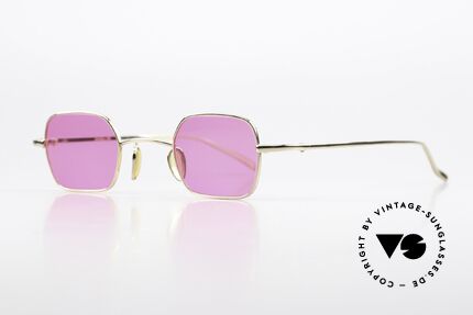 Christian Roth 14004 Pure Titanium Vergoldet, 22kt GP vergoldeter Rahmen mit rosaroten Gläsern, Passend für Herren und Damen