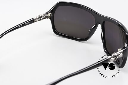 Chrome Hearts Thrust Biker Brille Sterling Silber, entspiegelte Zeiss Sonnengläser mit 100% UV Schutz, Passend für Herren und Damen