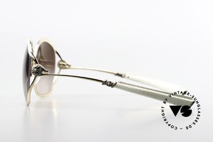 Chrome Hearts Fluffer Weißes Eidechsen Leder, ungetragenes Exemplar aus dem Jahr 2009, Rarität, Passend für Damen