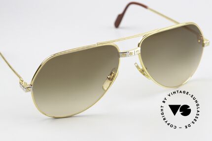 Cartier Vendome Santos - M Aviator Brille Braun Verlauf, 2.hand in einem neuwertigen Zustand + orig. Cartier Box, Passend für Herren und Damen