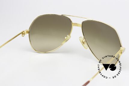 Cartier Vendome Santos - M Aviator Brille Braun Verlauf, KEINE Retrobrille, sondern ein altes vintage ORIGINAL!, Passend für Herren und Damen
