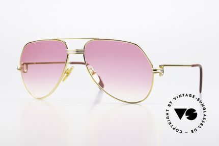 Cartier Vendome LC - M Aviator Brille Pink Verlauf Details