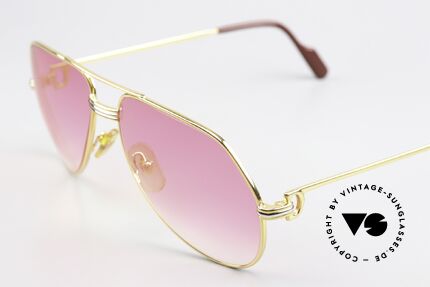 Cartier Vendome LC - M Aviator Brille Pink Verlauf, originelle, neue Sonnengläser (pink-Verlauf), 100% UV, Passend für Herren und Damen