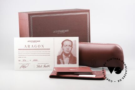 Jacques Marie Mage Aragon Dichter Titan Sonnenbrille, Größe: large, Passend für Herren und Damen