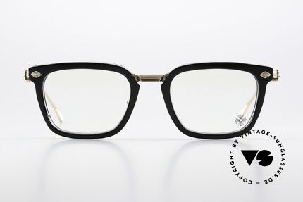 Chrome Hearts Overpoked Luxusbrille Unisex Vergoldet, unisex Modell, Gr. 53/21, Black / Gold-Plated, Passend für Herren und Damen