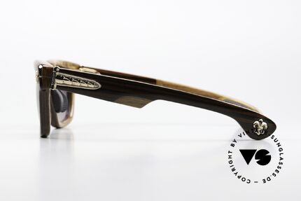 Chrome Hearts Lilith Edelholz Brille 18KT Gold, Federscharniere, Gummi-Nasenpads & Enden, Passend für Herren und Damen