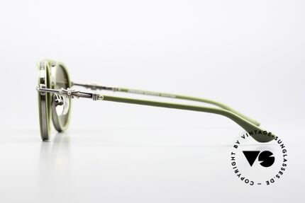 Chrome Hearts Loveboat Aviator Sonnenbrille Matcha, mit den typischen Chrome Hearts Insignien, Passend für Herren und Damen