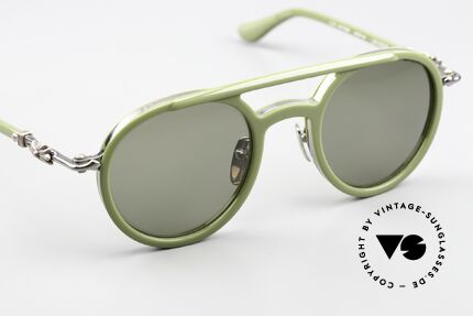 Chrome Hearts Loveboat Aviator Sonnenbrille Matcha, unisex Aviator-Brille in Größe 48-23, 148, Passend für Herren und Damen