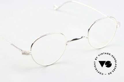 Lunor II 15 Alte Panto Brille Platinum, altes, ungetragenes LUNOR Original mit dem W-Steg, Passend für Herren und Damen