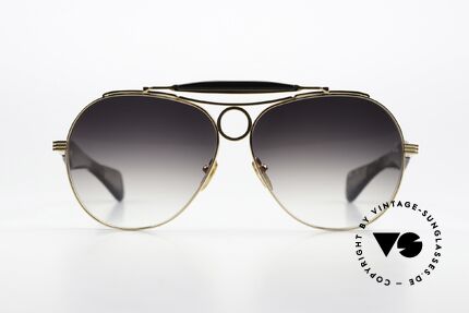 Jacques Marie Mage Aspen Aviatorbrille Shooter Style, streng limitierte Beta-Titan Fassung in Größe 61-13, Passend für Herren