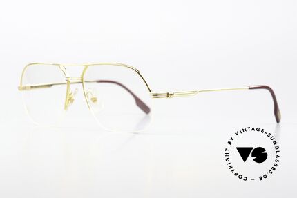 Cartier Orsay Halbrand Luxus Herrenbrille, 22kt vergoldet (wie alle Cartier vintage Modelle), Passend für Herren
