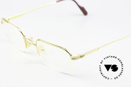 Cartier Broadway - M 1990er Originalbrille Eckig, ungetragene Luxusbrille + orig. Cartier Verpackung, Passend für Herren