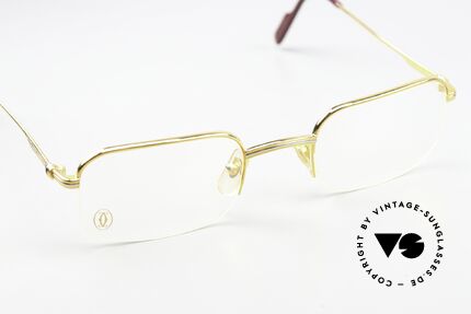 Cartier Broadway - M 1990er Originalbrille Eckig, KEINE RETRO Cartier Brille; ein Original von 1999!, Passend für Herren