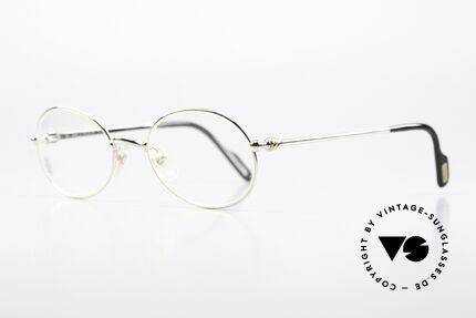 Cartier Saturne - S Ovale 90er Luxusbrille Unisex, Saturn = römische Gottheit & Planet d. Sonnensystems, Passend für Herren und Damen