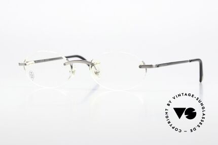 Cartier T-Eye Oval Titanium Brille Randlos Details