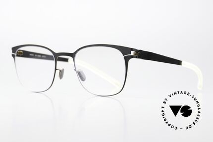 Mykita Agnes Farbcode Black Gold Edges, color 279 "Black/Gold Edges" with clear DEMO lenses, Passend für Damen
