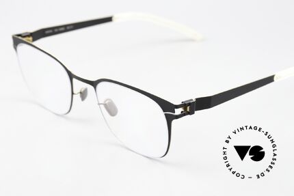 Mykita Agnes Farbcode Black Gold Edges, wohlbekannte Spitzenqualität; handmade in Germany, Passend für Damen