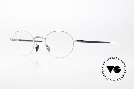 Mykita Aki Ovale Brille Shiny Silver, color 051 "Shiny Silver" (Brille für Damen & Herren), Passend für Herren und Damen
