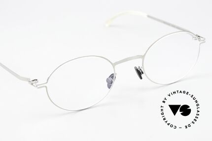 Mykita Aki Ovale Brille Shiny Silver, ungetragenes Modell mit original Mykita Verpackung, Passend für Herren und Damen