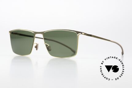 Mykita Alvin Klassische Sonnenbrille Gold, Farbe 013: GOLD, mit polarisierenden Sonnengläsern, Passend für Herren und Damen