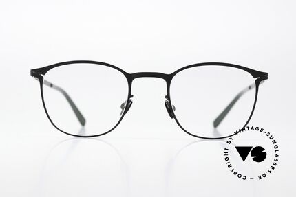 Mykita Ando Metallbrille Klassisch Schwarz, klassische Brille aus der Lite-Kollektion von 2017, Passend für Herren und Damen