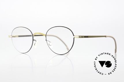 Mykita Birger Rundliche Brille Panto Unisex, color 122 = gold / dark brown (edle Rahmen-Kontraste), Passend für Herren und Damen
