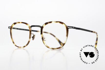 Mykita Birk Lite Acetate Eckig Panto, interessante Farbe: Shiny Graphite / Cocoa Sprinkles, Passend für Herren und Damen