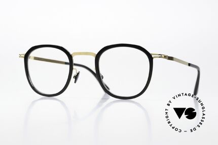 Mykita Birk Eckig Panto Schwarz Gold Details