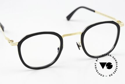 Mykita Birk Eckig Panto Schwarz Gold, ungetragenes Modell von 2018, mit orig. Verpackung, Passend für Herren und Damen