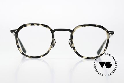 Mykita Birk Rahmen In Black / Antigua, Brille der LITE-Kollektion mit Azetat-Einfassungen, Passend für Herren und Damen
