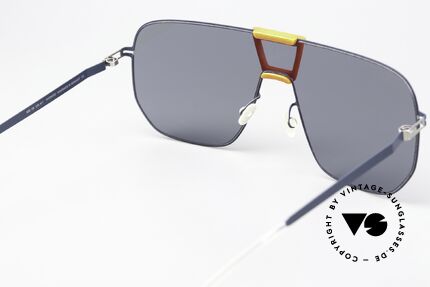 Mykita Mylon Cayenne Orange Navy Dark Blue Solid, leichte und komfortable Sonnenbrille von 2015, Passend für Herren und Damen