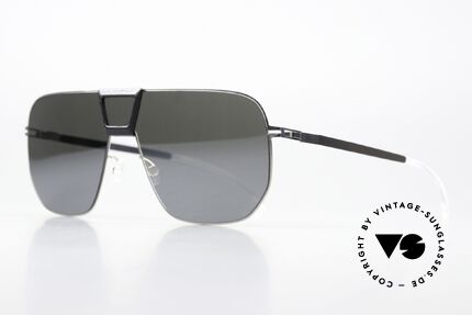 Mykita Mylon Cayenne Black Shiny Silver Flash, SILBER VERSPIEGELTE Designer-Sonnenbrille, Passend für Herren und Damen