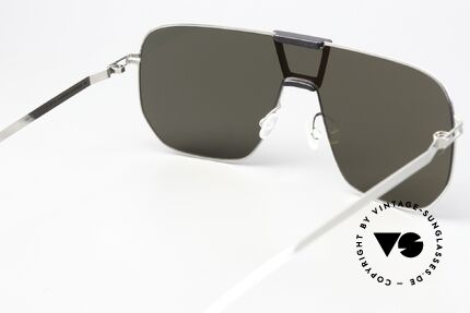 Mykita Mylon Cayenne Black Shiny Silver Flash, leichte und komfortable Sonnenbrille von 2015, Passend für Herren und Damen