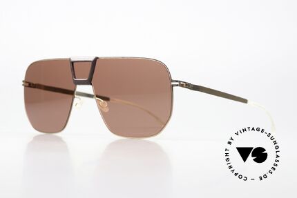 Mykita Mylon Cayenne Ebony Brown Champagne Gold, Designer-Sonnenbrille = 'Purple Solid Shield', Passend für Herren und Damen