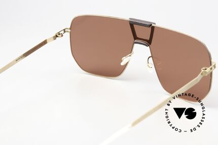 Mykita Mylon Cayenne Ebony Brown Champagne Gold, leichte und komfortable Sonnenbrille von 2015, Passend für Herren und Damen