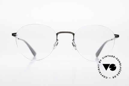 Mykita Eito Shiny Silver / Shiny Graphite, Panto-Brille der LESSRIM-Kollektion von 2015-2019, Passend für Herren und Damen