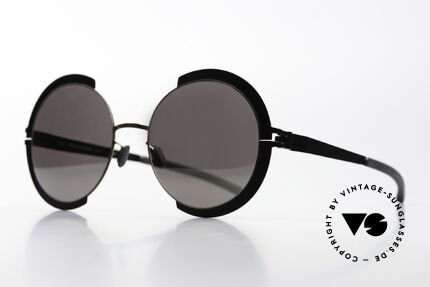 Mykita Houston Damen Sonnenbrille XL Stil, col. code 167: "Gold / Jet Black"; Damen-Sonnenbrille, Passend für Damen