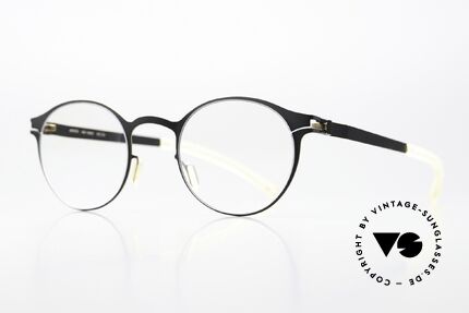 Mykita Isaac Pantobrille Black Gold Edges, color code 279 = "Black / Gold Edges" = Unisexbrille, Passend für Herren und Damen