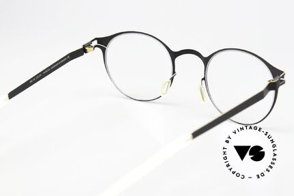 Mykita Isaac Pantobrille Black Gold Edges, die Fassung ist beliebig verglasbar (optisch / Sonne), Passend für Herren und Damen