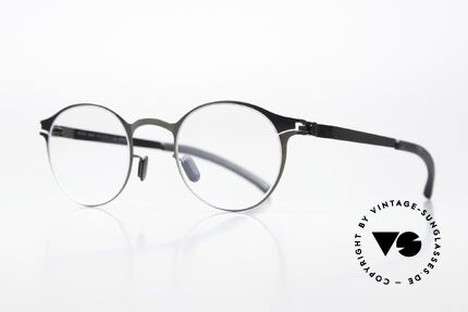 Mykita Isaac Pantobrille Shiny Graphite, color code 232= "Shiny Graphite" = eine Unisexbrille, Passend für Herren und Damen