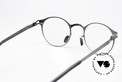 Mykita Isaac Pantobrille Shiny Graphite, die Fassung ist beliebig verglasbar (optisch / Sonne), Passend für Herren und Damen