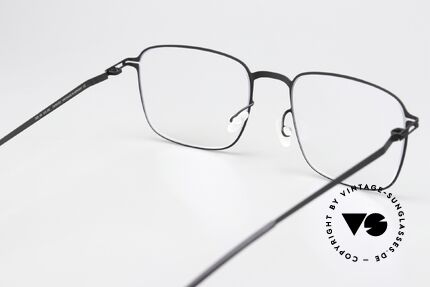 Mykita Iver Brille Eckig Schwarz Metall, genial flexible Brillenfassung: eine Größe passt allen, Passend für Herren und Damen
