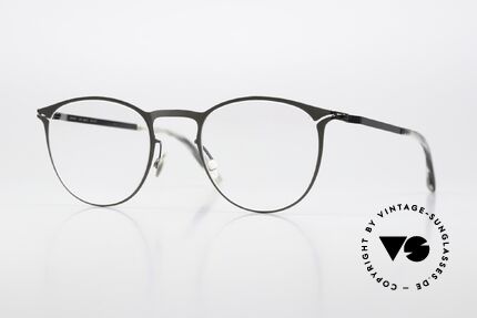 Mykita Malte Pantobrille Shiny Graphite, Mykita Brille, Modell MALTE, Größe 48-22, col 232, Passend für Herren und Damen