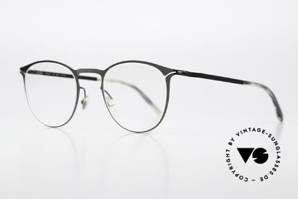 Mykita Malte Pantobrille Shiny Graphite, color 232 = 'Shiny Graphite' (Damen- u. Herrenbrille), Passend für Herren und Damen
