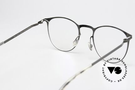 Mykita Malte Pantobrille Shiny Graphite, genial flexible Brillenfassung: eine Größe passt allen, Passend für Herren und Damen